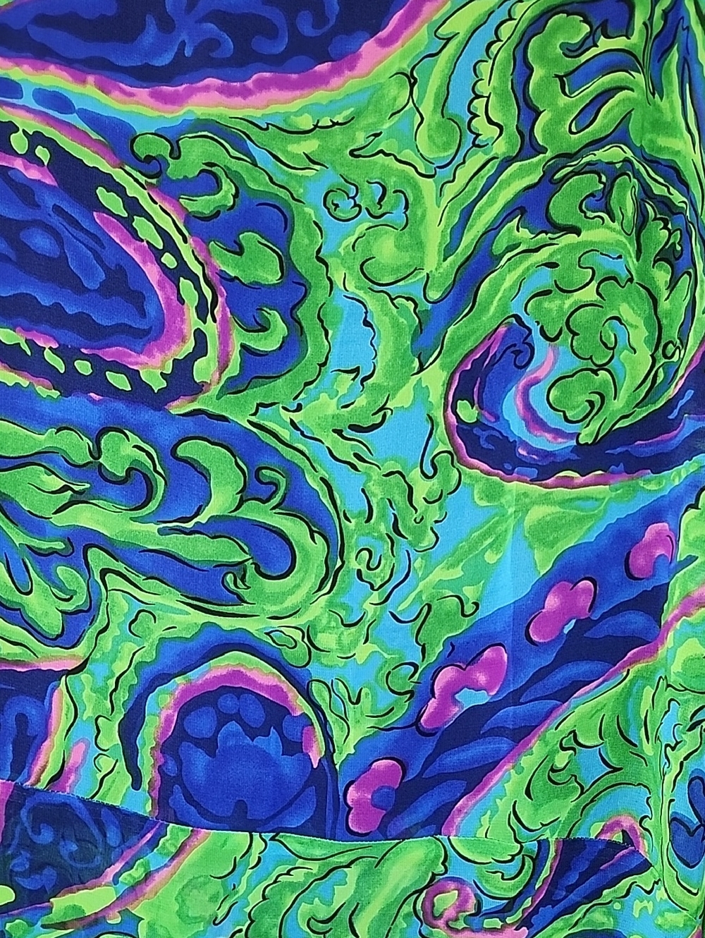Show Me Your Mumu Vibrant Green & Blue Paisley Maxi Wrap Skirt size Small - Picture 13 of 16